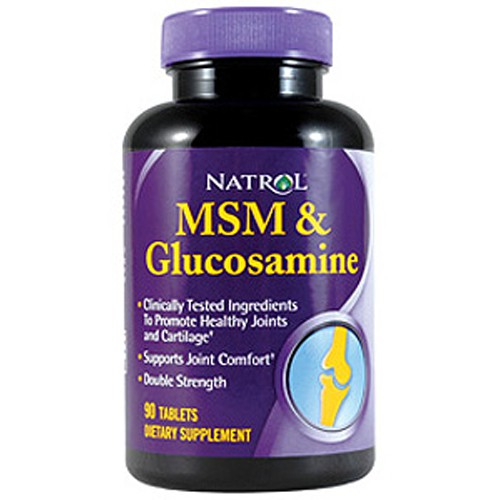 Natrol MSM Glucosamine Double Strength 90 Tablets