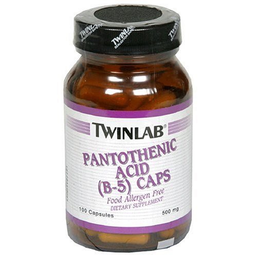 TwinLab Pantothenic Acid (B-5) Caps 500mg - 100 Capsules