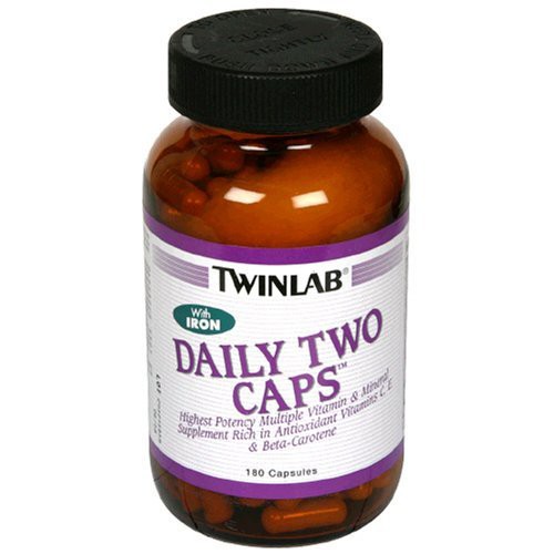 Twinlab Daily Two Caps with Iron - 180 Capsules