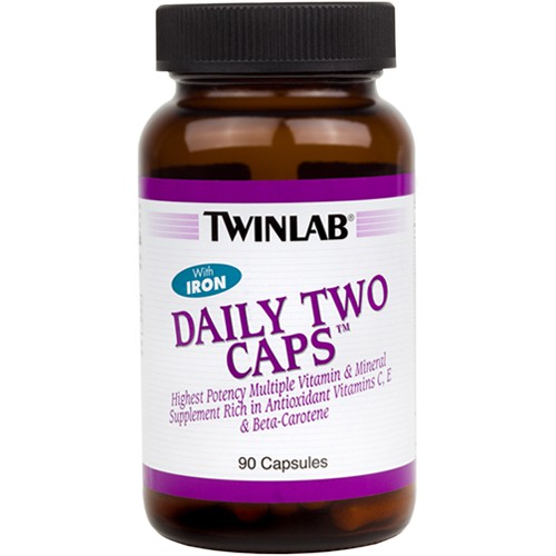 Twinlab Daily Two Caps with Iron - 90 Capsules