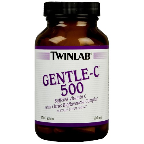 Twinlab Gentle-C 500 with Citrus Bioflavonoid Complex 100 Tablets