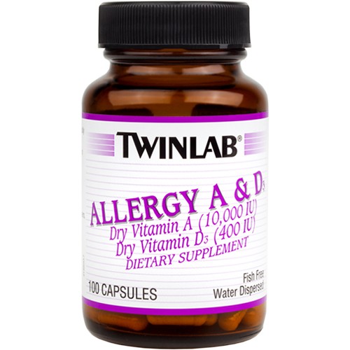 TwinLab Allergy A & D3 100 Capsules