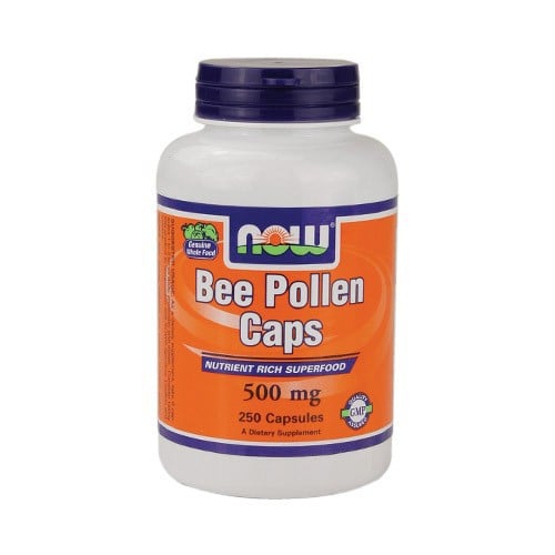 NOW Bee Pollen Caps (500 mg) - 250 Capsules